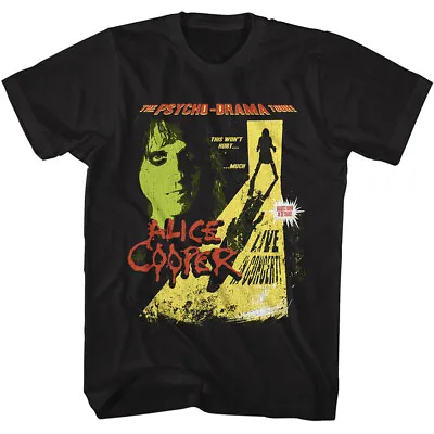 Buy Alice Cooper The Psycho-Drama Tour Live Men's T Shirt Shock Rock Concert Merch • 53.68£