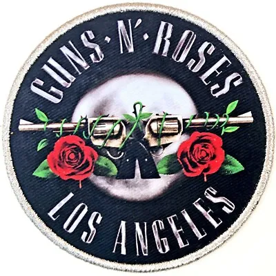 Buy GUNS N' ROSES Iron-On Standard Patch: LOS ANGELES SILVER : Official Merch Gift • 4.30£