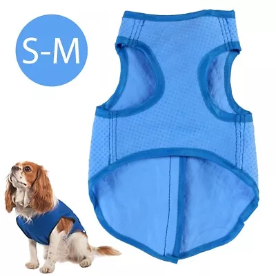 Buy PET COOLING VEST Size S-M Dog Puppy Summer T-Shirt Jacket Soak Reuse Lightweight • 10£