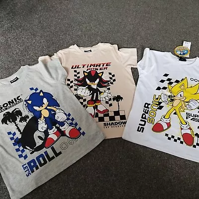 Buy BN Sonic Super Sonic Shadow Character T-shirts X 3 11-12Yrs • 12£