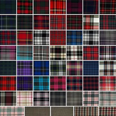 Buy Fashion Tartan Plaid Check Polyviscose Fabric 150cm Wide Royal Stewart Scottish • 7.50£