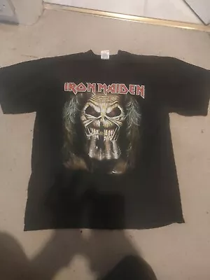 Buy  IRON MAIDEN Collection Wear EDDIE MIDDLE FINGER CANDLE Tshirt Size M • 10£