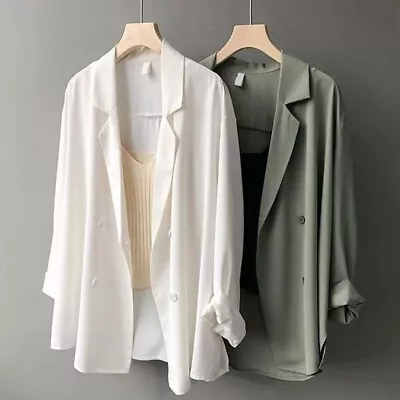 Buy Stylish Retro Women's Blazers Lapel Thin OL Office Coat Business Jacket • 23.81£