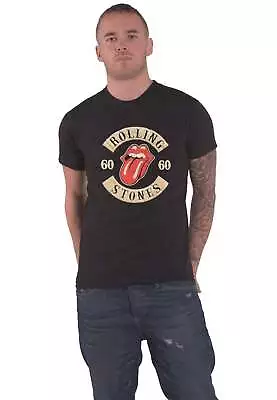 Buy The Rolling Stones Sixty Biker Tongue Suede Flock T Shirt • 17.95£
