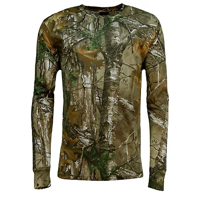 Buy Men's Jungle Camouflage Realtree Camo Long Short Sleeve Shirt TShirt Top Vest • 9.99£