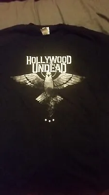 Buy HOLLYWOOD UNDEAD EUROPEAN TOUR 2019 Fruit Of The Loom T-Shirt VGC Size M • 25£
