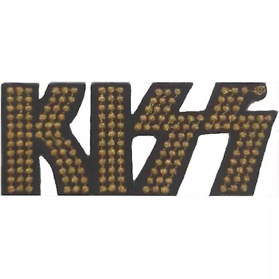 Buy KISS Gold-Studded Logo : Woven IRON-ON PATCH 100% Official Licensed Merch • 4.50£