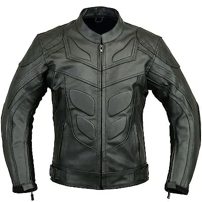 Buy BATMAN Leather Motorbike Jacket Vented Motorcycle Coat With Armours  • 64.99£