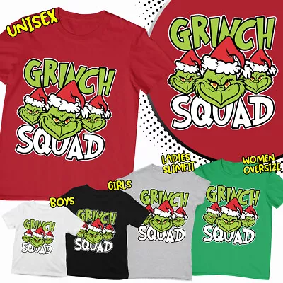 Buy Funny Elf Grinch Santa Squad Sarcastic Xmas Family Matching Christmas T Shirt • 9.99£