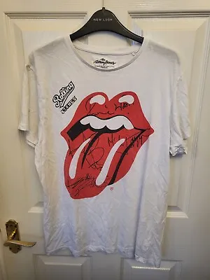 Buy The Rolling Stones Official Merch 2012 Retro White T Shirt Size L Pre Owned • 9.49£
