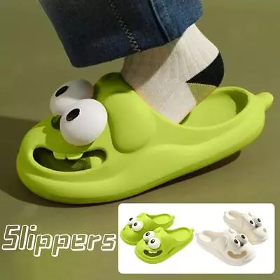 Buy Cartoon 3D Big Eye Dog Slippers Soft Pillow Slides AU Shower Sandals Shoes J7V5 • 12.16£