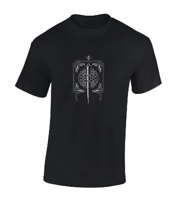 Buy Wolf Sword Celtic Mens T Shirt Viking Odin Thor Hammer Mythology Loki Top New • 7.99£