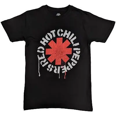 Buy Official Red Hot Chili Peppers Stencil Logo Mens Black T Shirt RHCP Tee • 14.95£