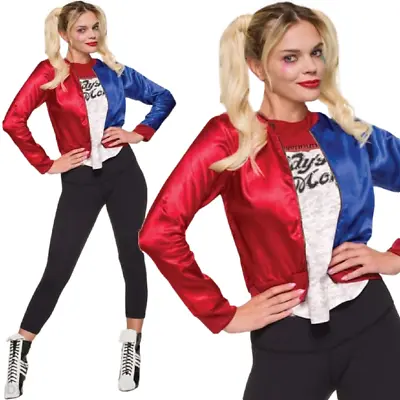 Buy Ladies Women's Halloween Fancy Harley Quinn T Shirt Costume Dress Hot Plus Size • 17.95£