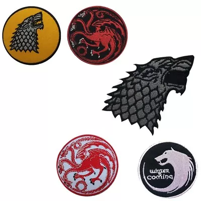 Buy Game Of Thrones Iron On Sew On Embroidered Patch Appliques For Clothes • 2.49£