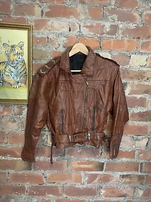 Buy Retro Vintage Dr Martens Leather Biker Jacket Pacthwork  • 14.99£