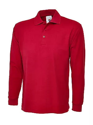 Buy Uneek Unisex Men's Long Sleeve Polo Shirt Work Casual Leisure Polo T Shirt TOP • 11.17£