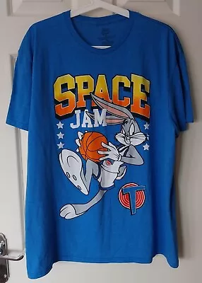 Buy SPACE JAM T-shirt,  Mens, Blue,  Size: XL   From USA • 47£