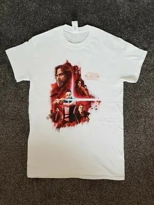 Buy New Star Wars The Last Jedi Womens Mens White Short Sleeved T-Shirt Top Size S • 5.40£