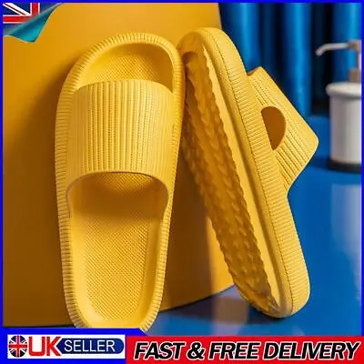 Buy Cool Slippers Anti-Slip Home Couples Slippers Elastic For Walking (Yellow 38-39) • 8.79£