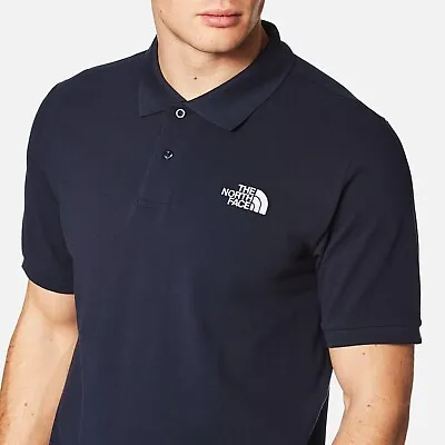 Buy The North Face Mens Piquet Polo Shirt Navy Blue S To XXL Bnwt • 29.99£