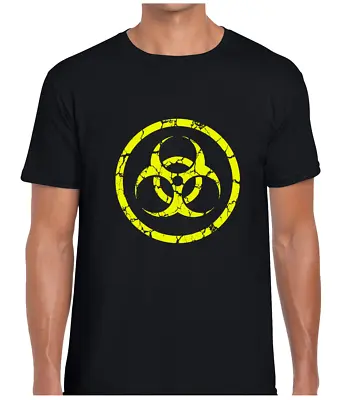 Buy Biohazard Symbol Vintage Mens T Shirt Tee Science Geek Nerd Zombies Toxic Waste • 7.99£