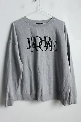Buy New Look Mens French Slogan Sweatshirt Jumper -Grey - Large (13h) • 4.99£