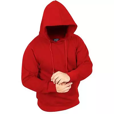 Buy Mens Fleece Hoodie Pullover Hooded Sweatshirt Long Sleeve S/M/L/XL • 15.99£