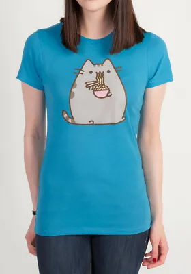 Buy Pusheen The Cat EATING RAMEN NOODLES T-Shirt NWT XS-2XL Licensed & Official • 18.85£