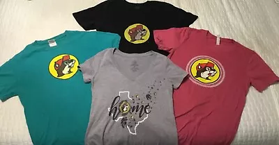 Buy BUC-EE'S Short Sleeve Womens T-Shirts Lot Of (4) Size Small/Med Beaver Road Trip • 25.47£