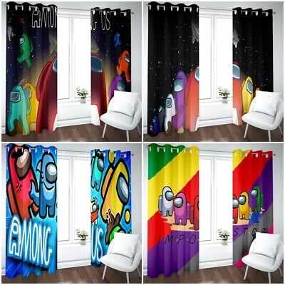 Buy Boys Among Us Thick Blackout Window Curtain Thermal Ring Top Eyelet Curtain Gift • 28.79£