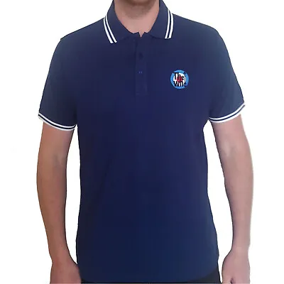 Buy The Who Target Logo Unisex Navy Blue Polo Shirt New & Official Music Merchandise • 19.99£