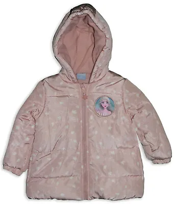 Buy Disney Frozen Queen Elsa Lightweight Water Resistant Hooded Puffer Jacket • 19.99£