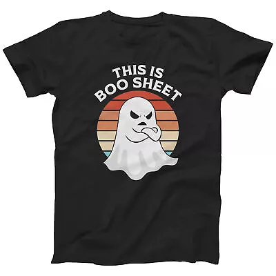 Buy This Is Boo Sheet Funny Halloween Grumpy Ghost T-shirt Men Women Kids (S-5XL) • 12.99£