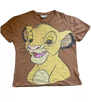 Buy Disney Simba T-Shirt Women's Size 12-14 Medium Disney Lion King   • 8.99£