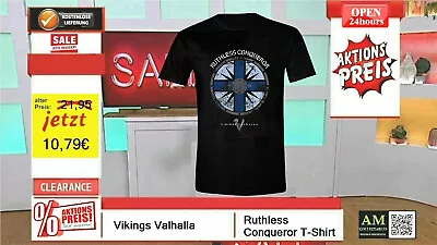 Buy T-Shirt Black - Vikings Valhalla - Ruthless Conqueror - XXL - New/Original • 18.44£