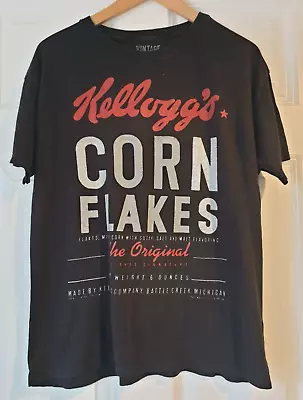 Buy Pull & Bear Vintage Kelloggs Cornflakes Short-sleeved Casual Top T-shirt Size M • 9.99£