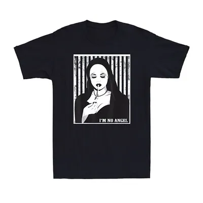 Buy Occult Nun - I'am No Angel - Gothic, Satanic, Demonic, Dark Retro Men's T-Shirt • 14.99£