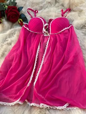 Buy Nice Pink  Padded Camisole Sleepwear Nightwear Size Us36a Eu80a It4a  • 43.43£