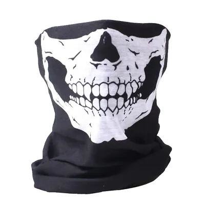 Buy Snood Halloween Skeleton Ghost Skull Face Mask Biker Fancy Dress Costume Ski  • 2.99£