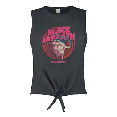 Buy Amplified Black Sabbath Paranoid Sleeveless Cotton Charcoal T-Shirt • 22.95£