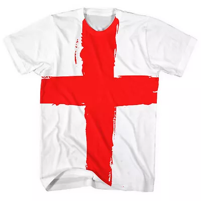Buy England Flag All Over T-Shirt St Georges Day Patriotic English Red Cross L261 • 16.99£