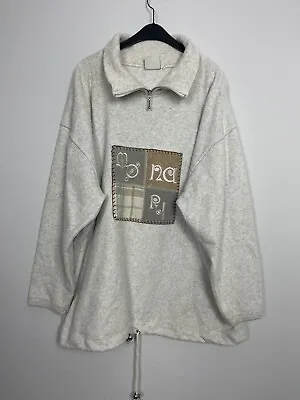 Buy Vintage Monari Winter Warm Fleece Jacket Sweater Top Mens Medium Grey Speckle • 17.99£