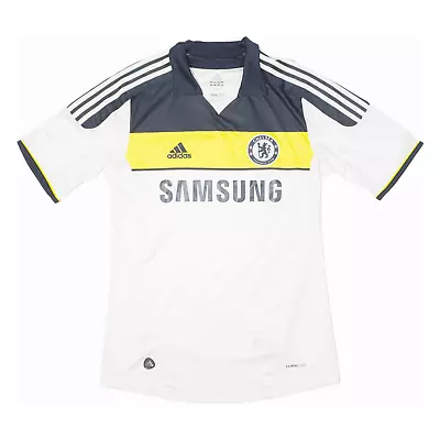 Buy ADIDAS 2011-12 Chelsea Away Mens Football Shirt Jersey White Collared M • 49.99£