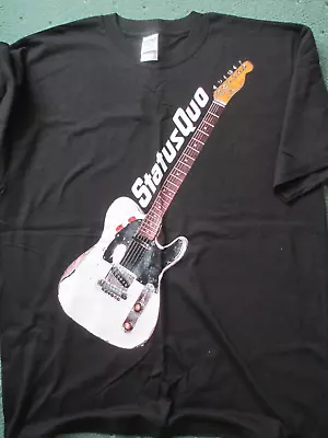 Buy Status Quo Official Store Ricks White Telecaster T Shirt Black Size Xl Used • 26£