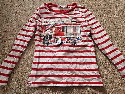 Buy H&M Size 6-8 Years Stripey Long Sleeve Top Lego City Fire Engine • 4£