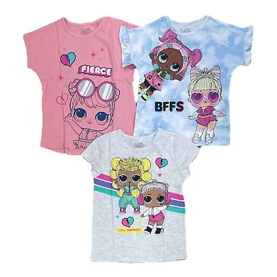 Buy LOL Surprise Licensed 3 Pack BFFs Fierce Dolls Short Sleeve T-Shirts • 14.96£