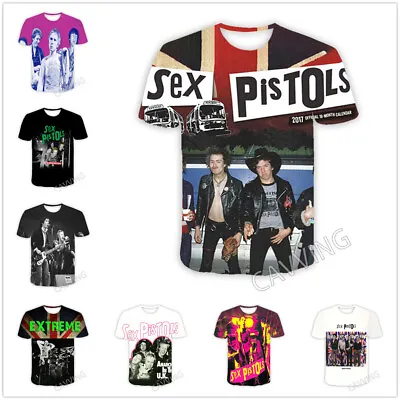 Buy Sex Pistols 3D Printed Unisex Casual T-Shirt Women Men Kids Short Sleeve Tops • 14.99£