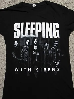 Buy SLEEPING WITH SIRENS Group Photo T-SHIRT Womens MED Post Hardcore MetalCore Emo • 11.37£