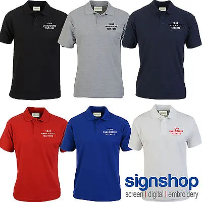 Buy Custom Embroidered Polo Shirt Personalised With Your Text Or Logo - SS212 • 11.95£